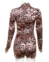 Long Sleeve Leopard Print Romper