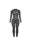 Come Correct Long Sleeve Lace Jumpsuit