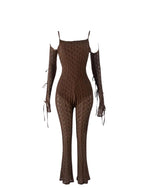 Mocha Textured Jumpsuit