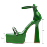 Diamond Platform Open Toe Sandal