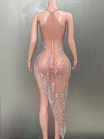 Crystal Elegance Mesh Dress