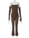 Mocha Textured Jumpsuit