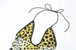 Mya Leopard-Print Halter Dress