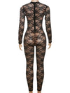 Come Correct Long Sleeve Lace Jumpsuit