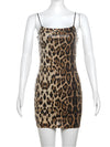 Sequined Leopard Print Bodycon Mini