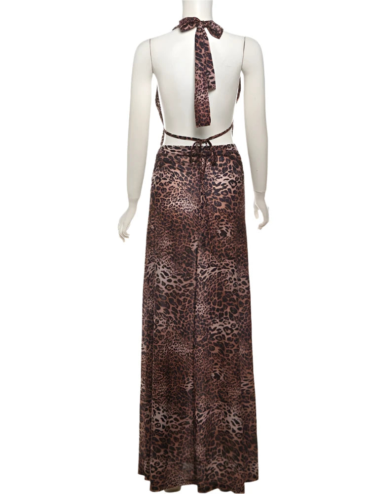 Lanna Leopard Maxi Skirt Set