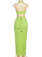 Lime Maxi Skirt Set