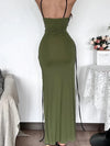 Olive High Slit Maxi