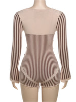 Isla Knit Striped Romper