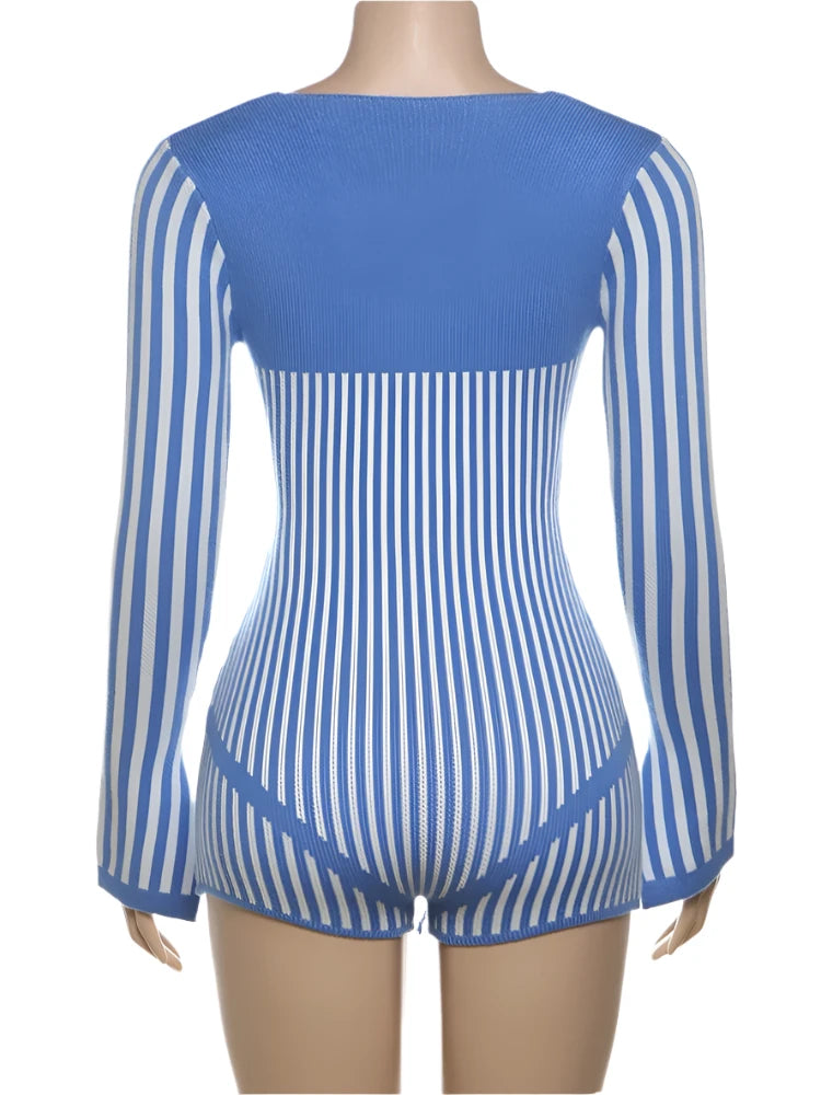 Isla Knit Striped Romper