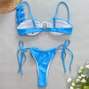 3D Blue Flower Bikini