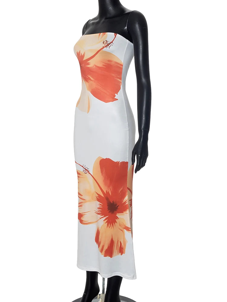 Candace Floral Tube Maxi