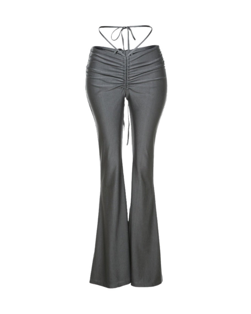 Low Waist Drawstring Flare Pant